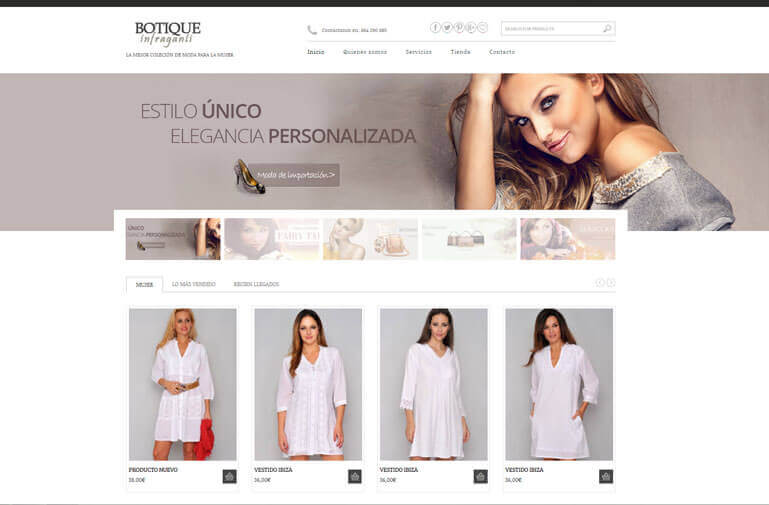 Diseño Web ecommerce moda