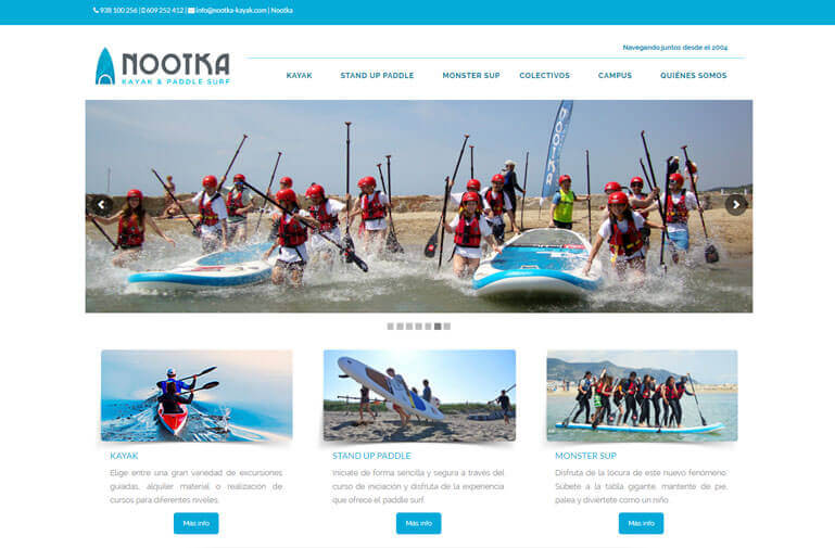 Diseño Web nootka Kayak