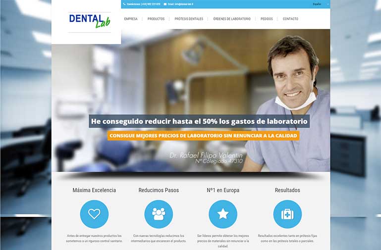diseno web dentallab