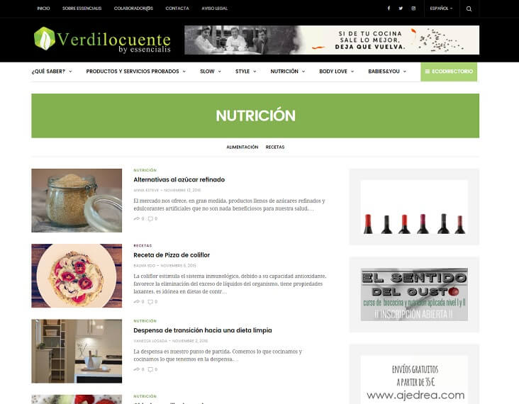 Diseño Web revista de salud Barcelona