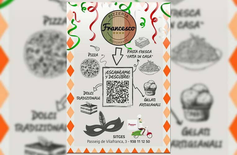 diseño grafico para pizzeria en Sitges y Vilanova